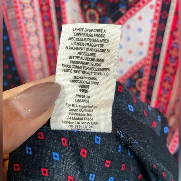 Free People - Printed Voile Peacemaker boho dress long sleeves - high low - sm - Picture 11 of 11